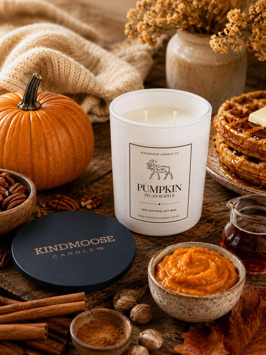 PUMPKIN PECAN WAFFLE - Double Wick Soy Candle