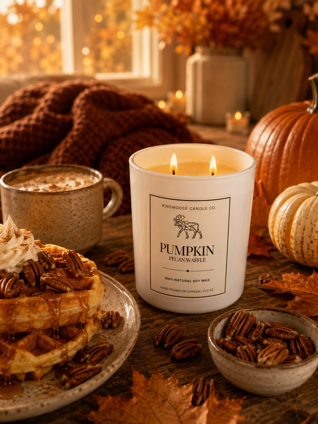 PUMPKIN PECAN WAFFLE - Double Wick Soy Candle