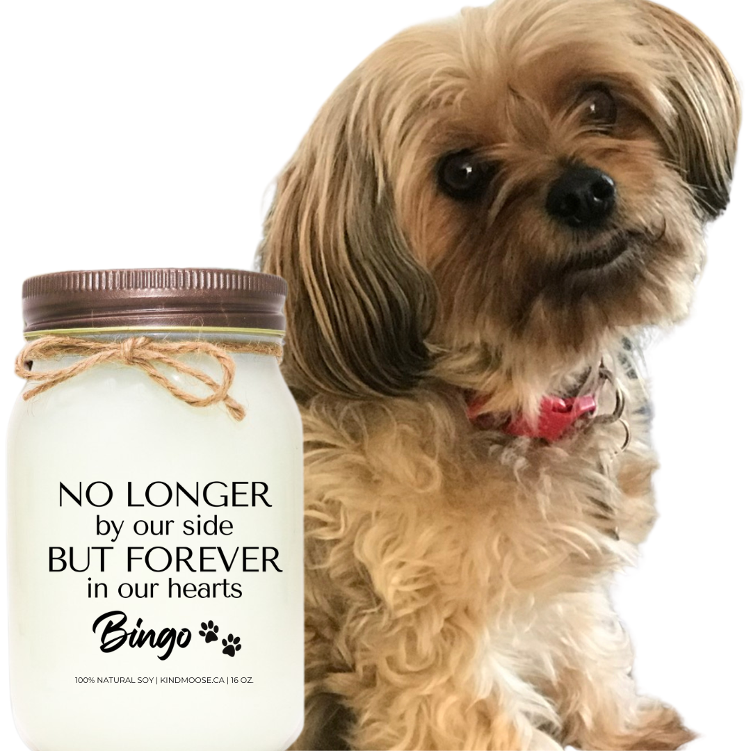 Pet Memorial CandleB rownL id-16oz Soy WaxCandle - Mason Jar