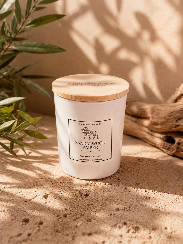 SANDALWOOD AMBER - WHERE WARMTH BECOMES ELEGANCE - 6oz