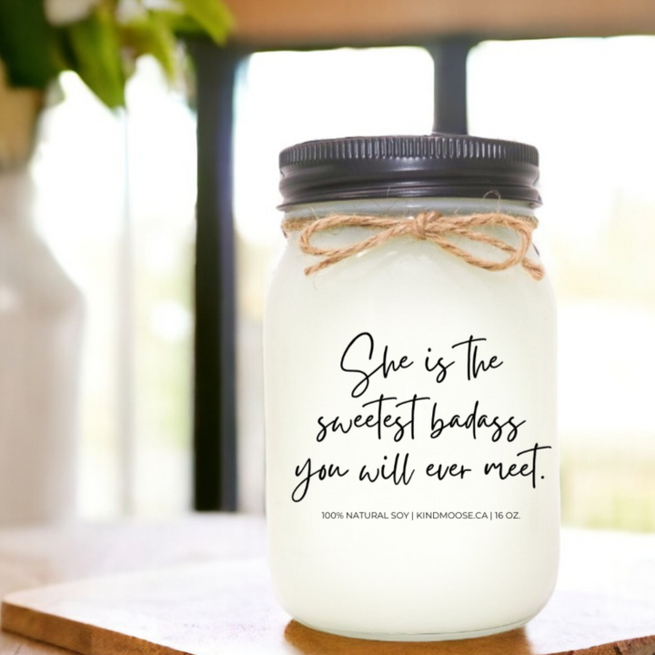 SHE IS THE SWEETEST BADASS YOU WILL EVER MEET - 16oz