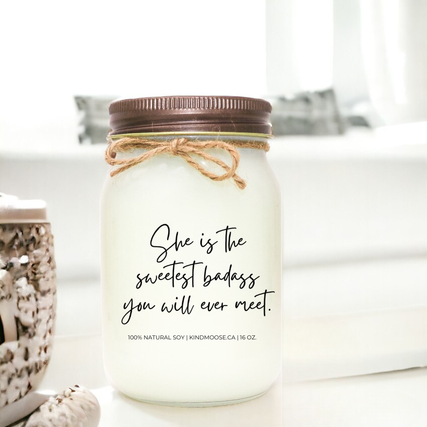 SHE IS THE SWEETEST BADASS YOU WILL EVER MEET - 16oz