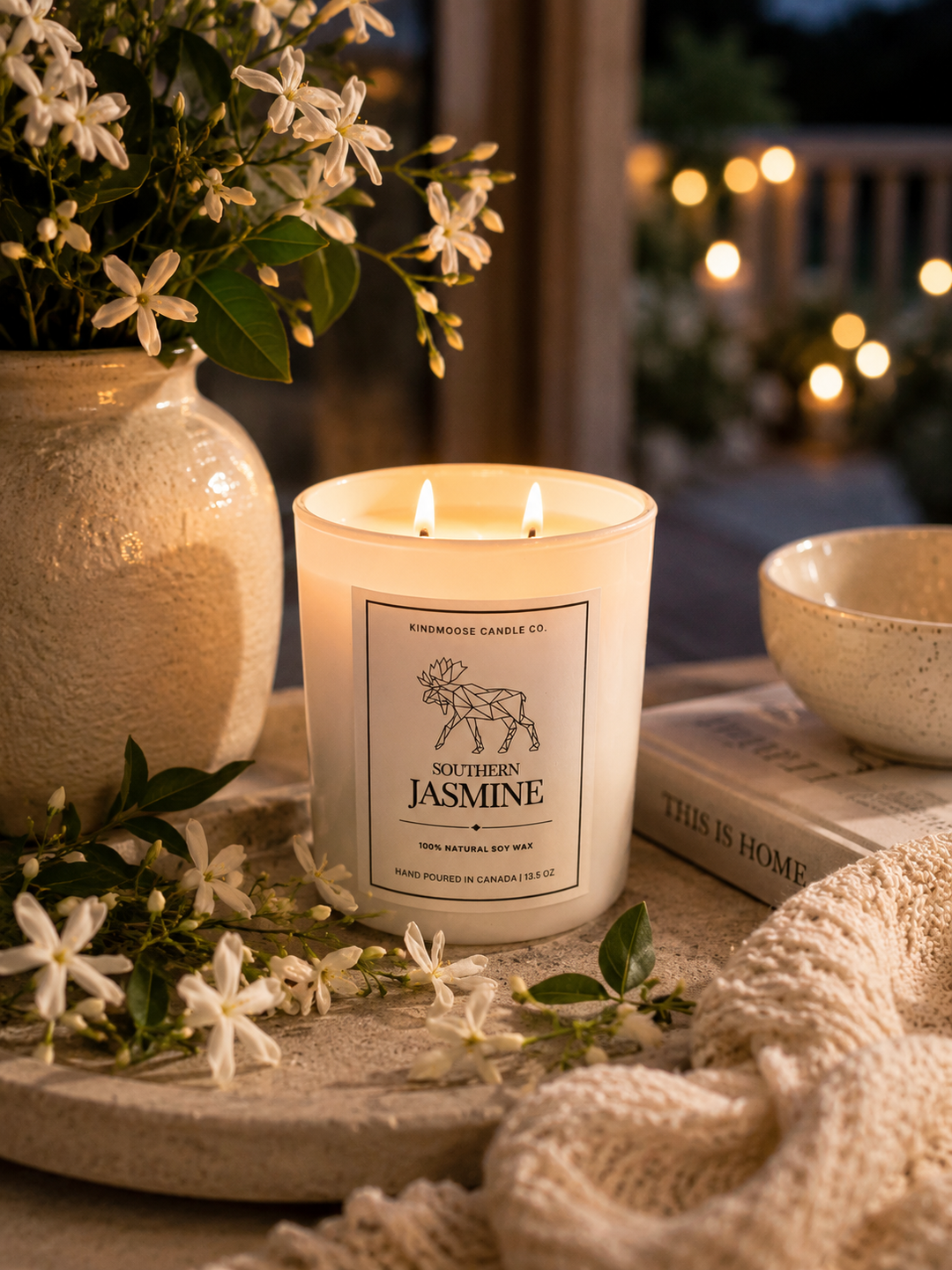 SOUTHERN JASMINE - Double Wick Soy Candle