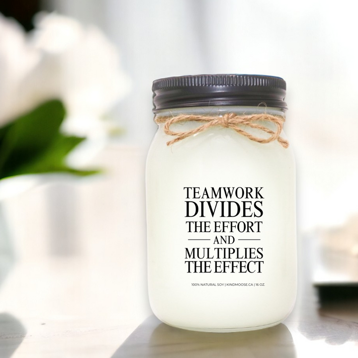 TEAMWORK DIVIDES THE EFFORT AND MULTIPLIES THE EFFECT - 16oz
