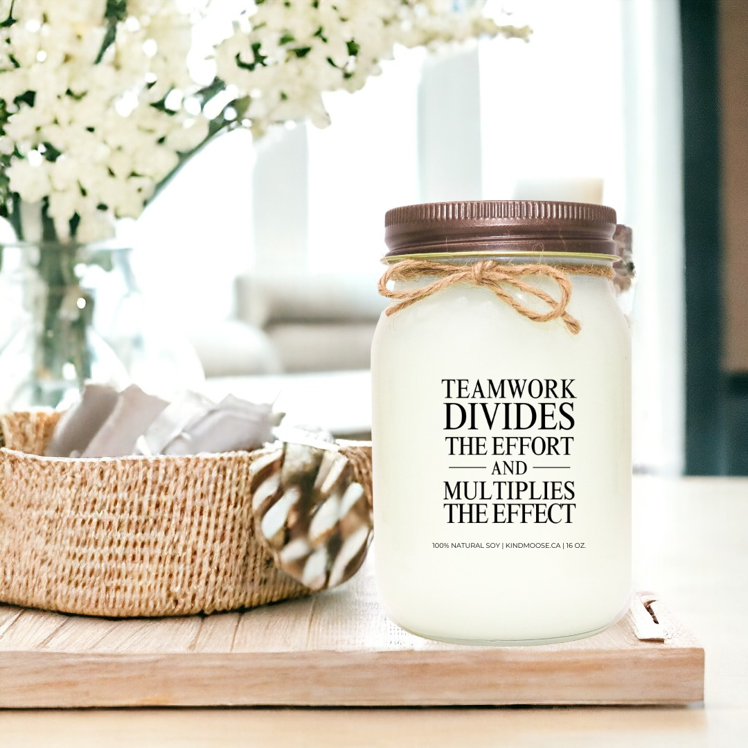 TEAMWORK DIVIDES THE EFFORT AND MULTIPLIES THE EFFECT - 16oz