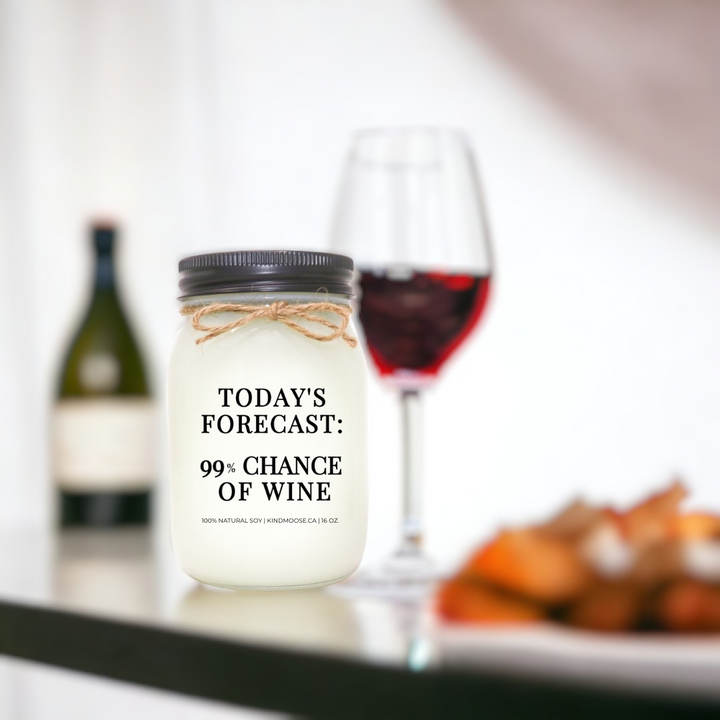 TODAY'S FORECAST - 99% CHANCE OF WINE - 16oz