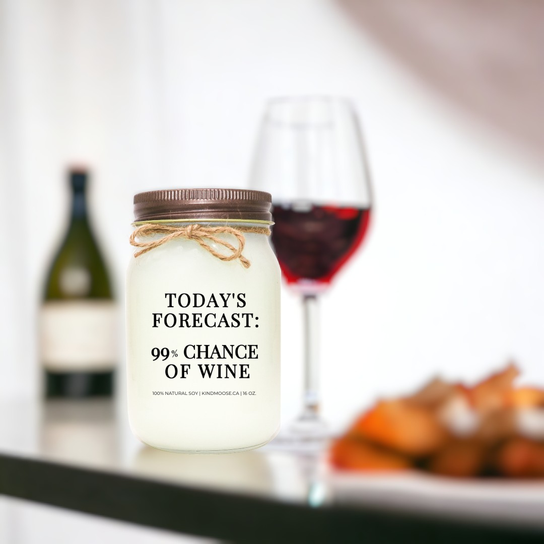 TODAY'S FORECAST - 99% CHANCE OF WINE - 16oz