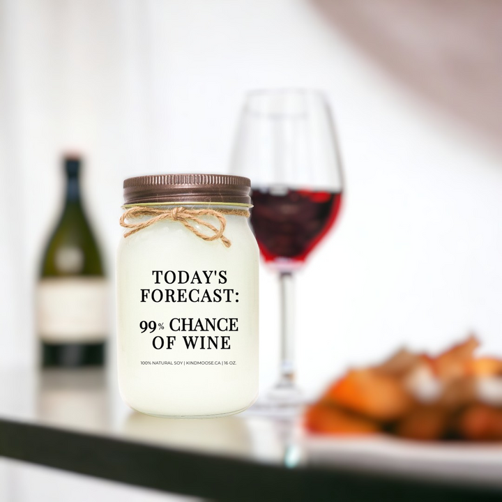 TODAY'S FORECAST - 99% CHANCE OF WINE - 16oz