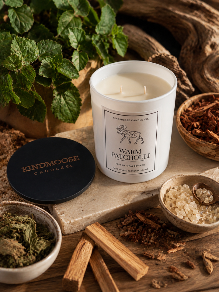 WARM PATCHOULI - Double Wick Soy Candle