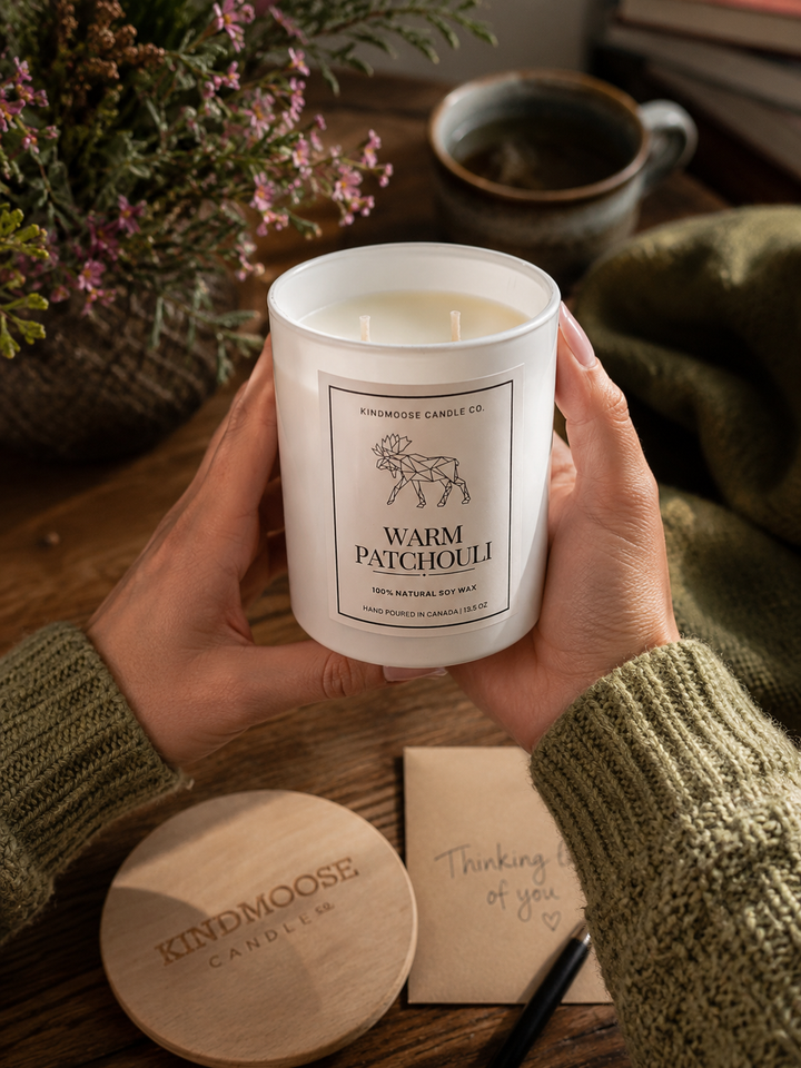 WARM PATCHOULI - Double Wick Soy Candle