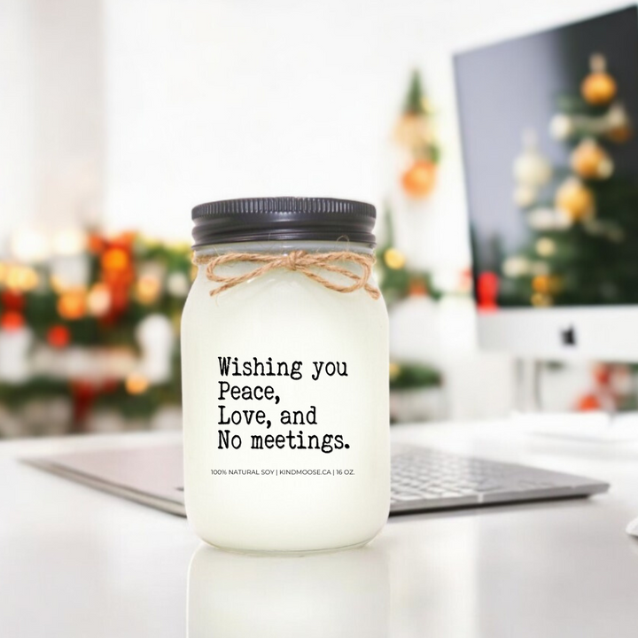 WISH YOU PEACE, LOVE AND NO MEETINGS - 16oz