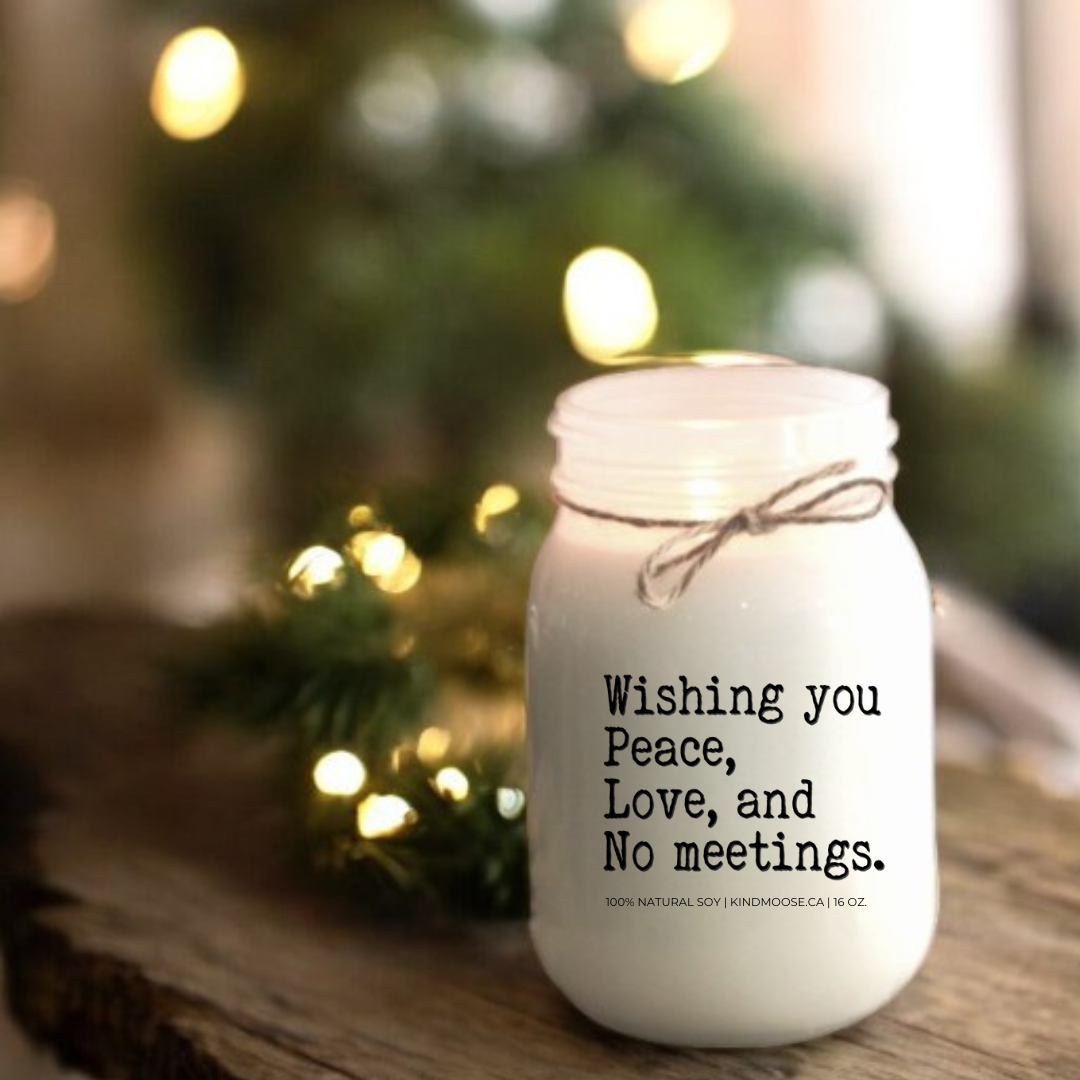 WISH YOU PEACE, LOVE AND NO MEETINGS - 16oz