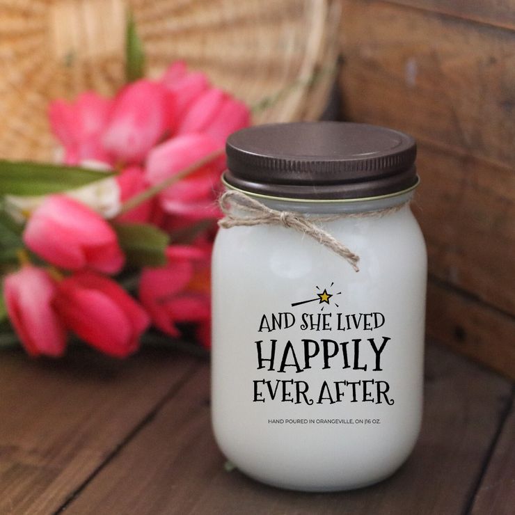 KINDMOOSE CANDLE CO 16 oz Candle And She Lived Happily Ever After And She Lived Happily Ever After - Divorce Gifts