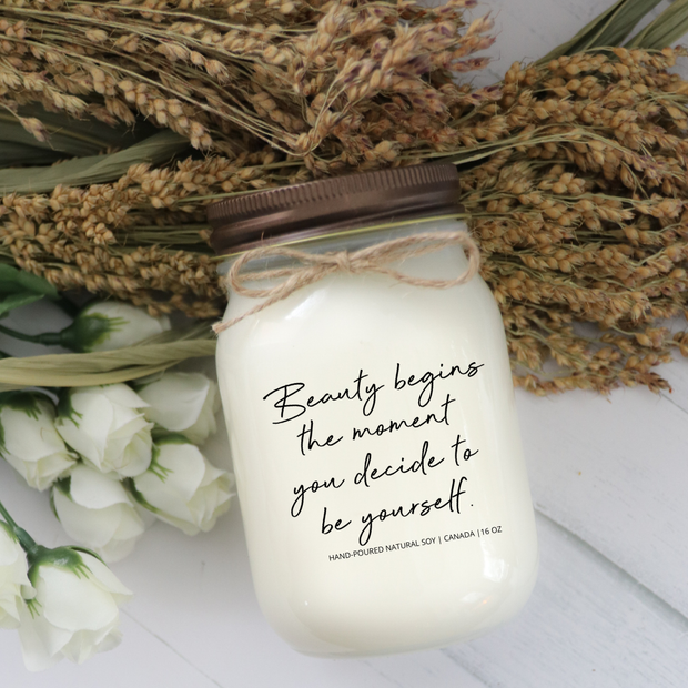 KINDMOOSE CANDLE CO 16 oz Candle Apple Pie / Distressed Bronze Beauty begins the moment you decide to be yourself Baby It's Cold Outside -Soy Candles Orangeville, Ontario