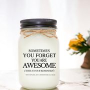 KINDMOOSE CANDLE CO 16 oz Candle Black / Apple Pie Sometimes You Forget You are Awesome, This is Your Reminder Thank You For Being Awesome.  Soy candles hand poured in Canada.