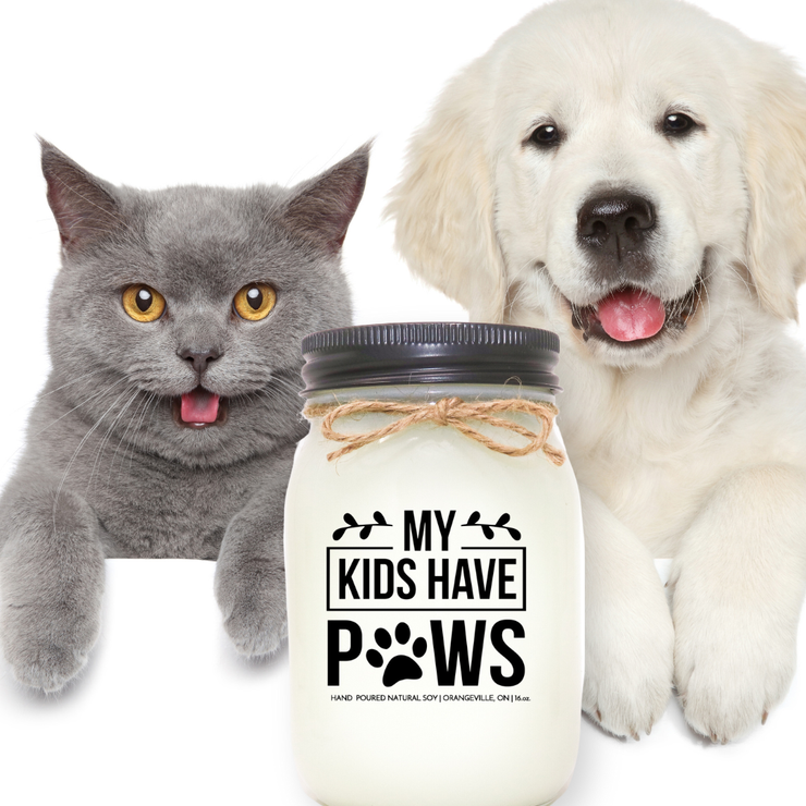 KINDMOOSE CANDLE CO 16 oz Candle My Kids Have Paws