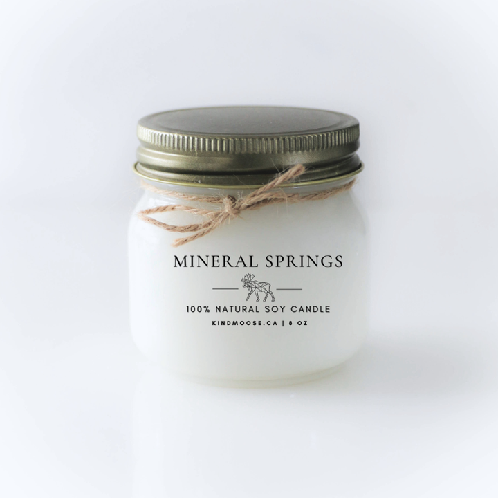 KINDMOOSE CANDLE CO 8 oz Candle Mineral Springs (8 oz)