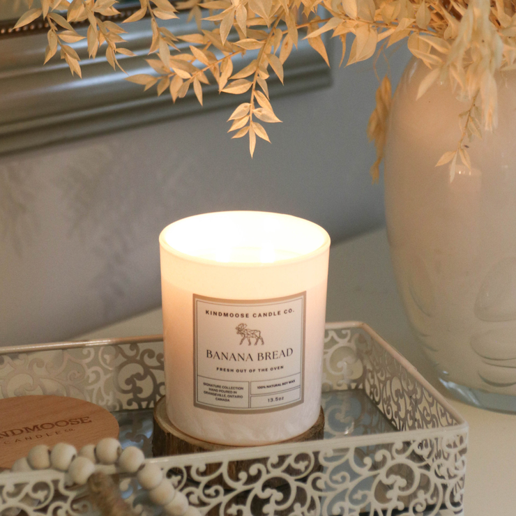 KINDMOOSE CANDLE CO BANANA BREAD - Double Wick