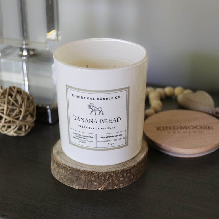 KINDMOOSE CANDLE CO BANANA BREAD - Double Wick
