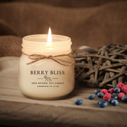 KINDMOOSE CANDLE CO Berry Bliss (8oz.) Natural Soy Candles - KINDMOOSE Candles