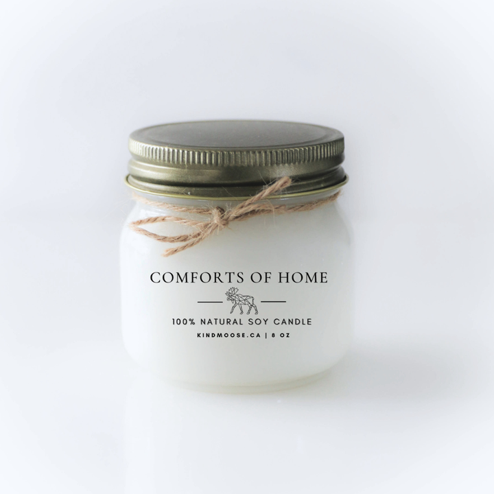 KINDMOOSE CANDLE CO COMFORTS OF HOME (8oz) COMFORTS OF HOME Scented SOY CANDLES - KINDMOOSE Candle Co.