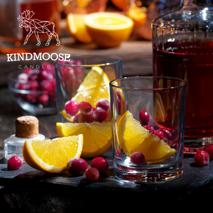 KINDMOOSE CANDLE CO CRANBERRY SPICe (8oz) CRANBERRY SPICE SOY CANDLES - 100% Natural Soy