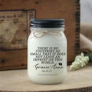 KINDMOOSE CANDLE CO 16 oz Candle Apple Pie / Black There is no foot print too small that does not leave an imprint on this world Your Wings Were Ready But Our Hearts Were Not, Soy Candles Orangeville, Ontario