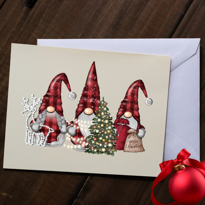 CHRISTMAS GNOMES - Greeting Card