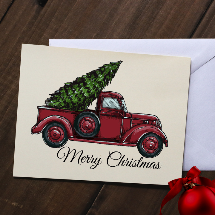 CHRISTMAS TRUCK - Greeting Card