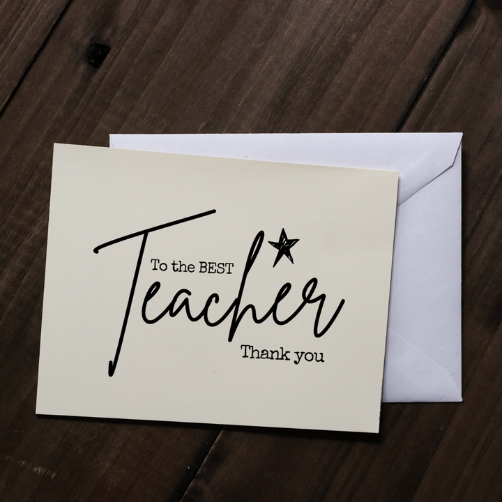 TO THE BEST TEACHER THANK YOU - Greeting Card