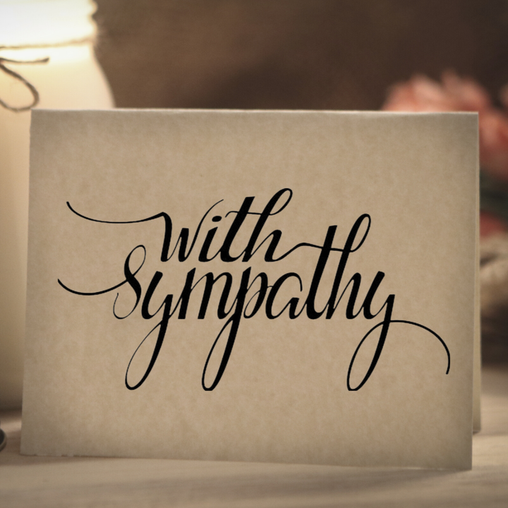 WITH SYMPATHY - Greeting Card