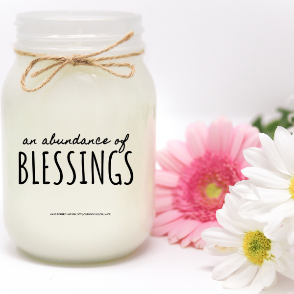 KINDMOOSE CANDLE CO 16 oz Candle An Abundance of Blessings - Easter An Abundance of Blessings- Thanksgiving Soy Candles Hand poured in Orangeville, Ontario