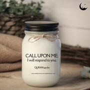 KINDMOOSE CANDLE CO 16 oz Candle Apple Cider / Black Call Upon Me And I Will Respond  - Quran:40:60 Muslim Islamic Candles - Verily in the Remembrance of Allah Do Hearts Find Rest.