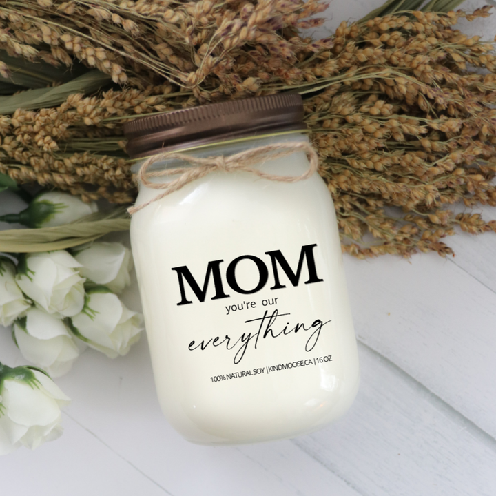 KINDMOOSE CANDLE CO 16 oz Candle Apple Cider / Distressed Bronze Mom You're Our Everything Mom You're  Our Everything - Soy Candles For Mother's Day