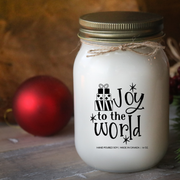 KINDMOOSE CANDLE CO 16 oz Candle Apple Pie / Antique Gold Joy to the World