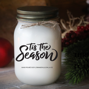 KINDMOOSE CANDLE CO 16 oz Candle Apple Pie / Antique Gold Tis The Season