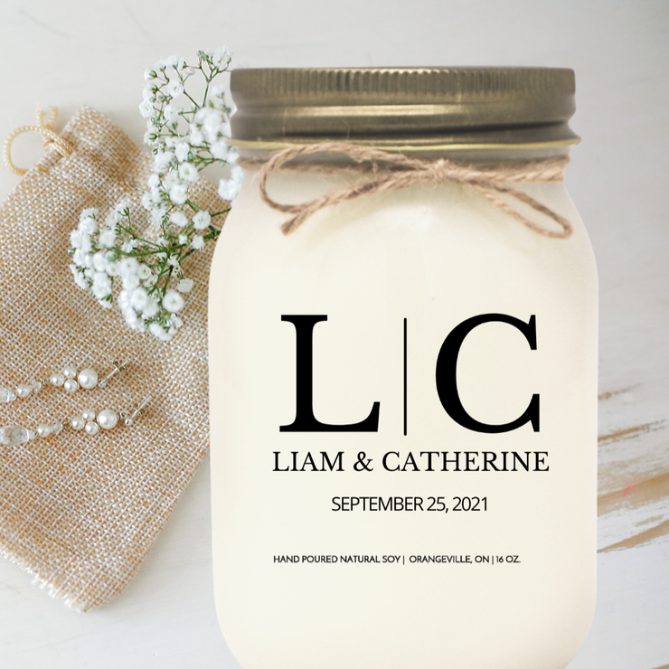 KINDMOOSE CANDLE CO 16 oz Candle Apple Pie / Antique Gold Wedding / Engagement ...... Customizable