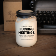 KINDMOOSE CANDLE CO 16 oz Candle Apple Pie / Black A Candle for F*#ucking Meetings A Candle For Fucking Meetings - Soy Candles