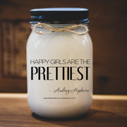 KINDMOOSE CANDLE CO 16 oz Candle Apple Pie / Black Happy Girls are the Prettiest Happy Girls are the Prettiest, Soy Candles, Made in Canada