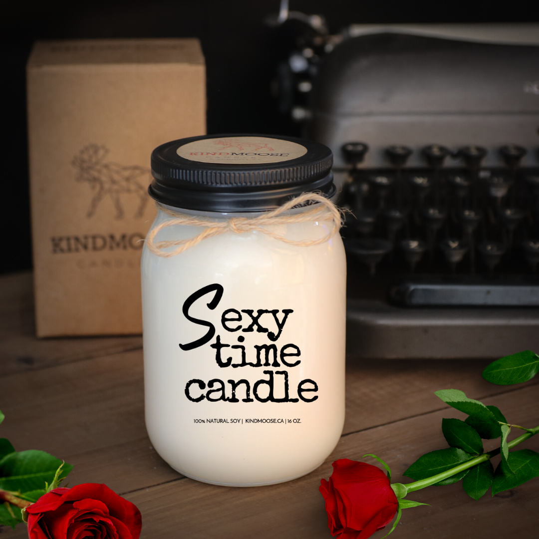 KINDMOOSE CANDLE CO 16 oz Candle Apple Pie / Black Sexy Time Candle V - is for Vodka, Funny Valentines Candles