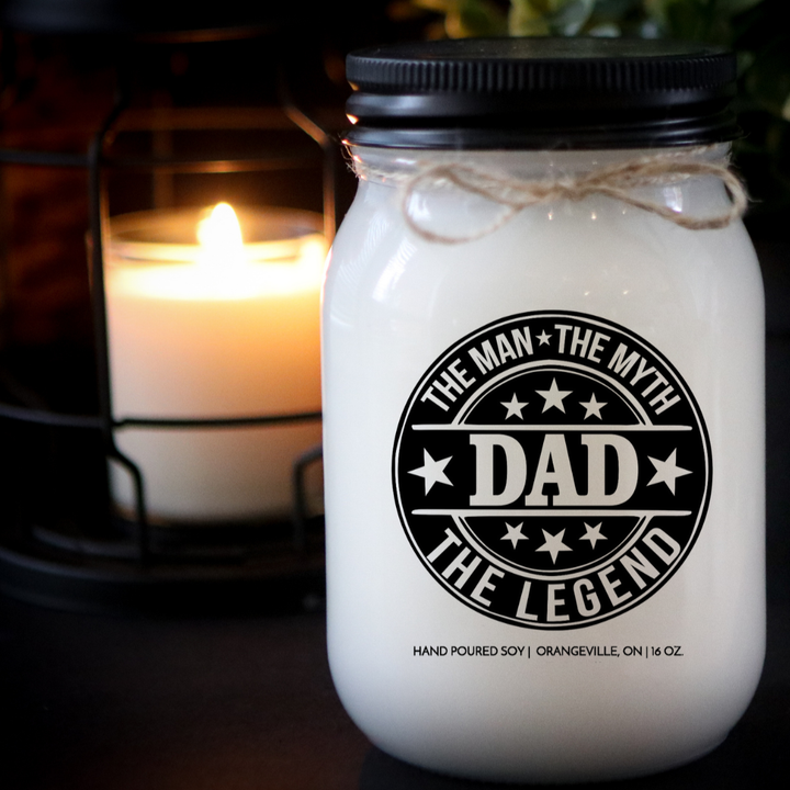 KINDMOOSE CANDLE CO 16 oz Candle Apple Pie / Black The Man, The Myth, The Legend, DAD The Man, The Myth, The Legend, DAD Soy Candles