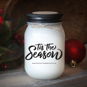KINDMOOSE CANDLE CO 16 oz Candle Apple Pie / Black Tis The Season