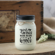 KINDMOOSE CANDLE CO 16 oz Candle Apple Pie / Black Your Wings Were Ready But Our Hearts Were Not Your Wings Were Ready But Our Hearts Were Not, Soy Candles Orangeville, Ontario