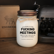 KINDMOOSE CANDLE CO 16 oz Candle Apple Pie / Distressed Bronze A Candle for F*#ucking Meetings A Candle For Fucking Meetings - Soy Candles
