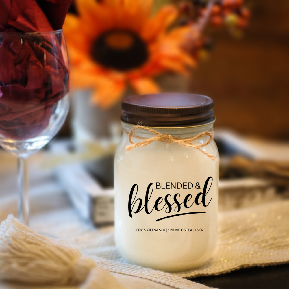 KINDMOOSE CANDLE CO 16 oz Candle Apple Pie / Distressed Bronze Blended and Blessed Blended & Blessed - Soy Candles, KINDMOOSE Candle Co.
