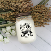 KINDMOOSE CANDLE CO 16 oz Candle Apple Pie / Distressed Bronze Dedicated Teacher - Even from a Distance