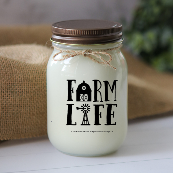 KINDMOOSE CANDLE CO 16 oz Candle Apple Pie / Distressed Bronze Farm Life Farm Life - Soy Candles Made in Canada