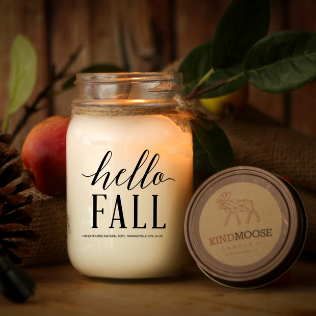 KINDMOOSE CANDLE CO 16 oz Candle Apple Pie / Distressed Bronze Hello Fall Fall Soy Candles Candles - Orangeville, ON