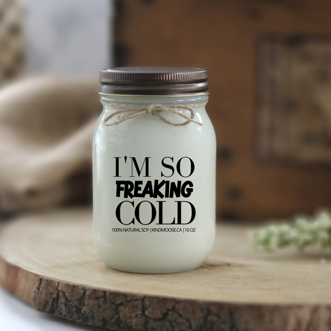 KINDMOOSE CANDLE CO 16 oz Candle Apple Pie / Distressed Bronze I'm So Freaking Cold KINDMOOSE Candle Co. - Soy Candles, Fall & Winter Candles