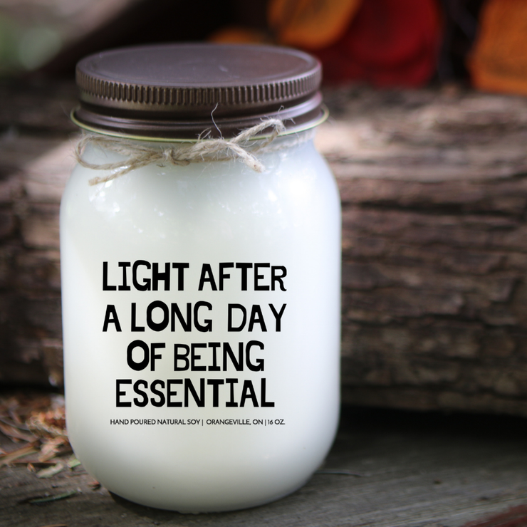 KINDMOOSE CANDLE CO 16 oz Candle Apple Pie / Distressed Bronze Light After a Long Day of Being Essential
